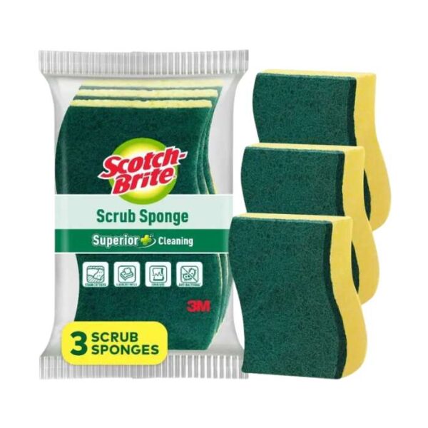 Scotch Brite Sponge Scrub 1 Pack (3 Pieces)